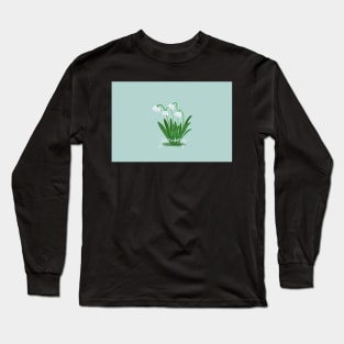 January Snowdrops artwork Long Sleeve T-Shirt